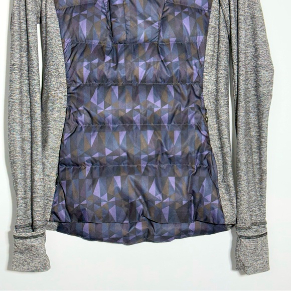 Lululemon Fluff Off Pullover Stained Glass Love Nightfall Black 6 Down Jacket - Picture 9 of 16